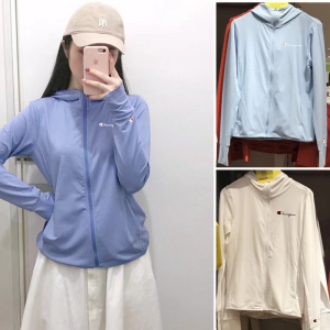 日版champion冠军防晒衣短款外套女夏季防晒薄衫长袖男薄款开衫