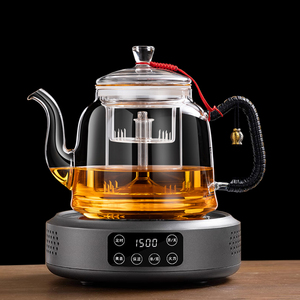 蒸汽煮茶壶2024新款玻璃煮茶器电陶炉专用泡茶烧水壶保温一体家用