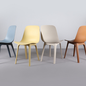 北欧简约塑料椅子家用书桌椅网红马卡龙靠背餐椅现代ins创意凳子