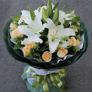 11朵19朵百合花束送老师长辈生日礼物鲜花速递同城花店送花上门