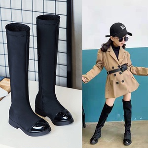 过膝女童弹力靴子2021新款儿童鞋冬季高筒靴保暖长靴女大童长筒靴