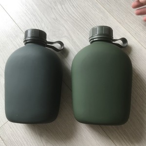 3522南京七禾背壶正品3522铝壶户外迷彩军训专用1l扁水壶