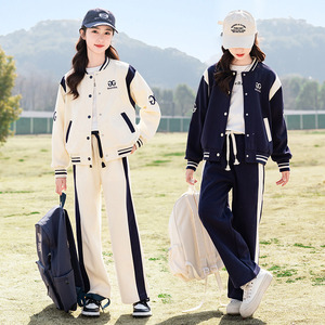 女童套装春秋2024新款洋气时髦儿童棒球服中大童十岁运动两件套12