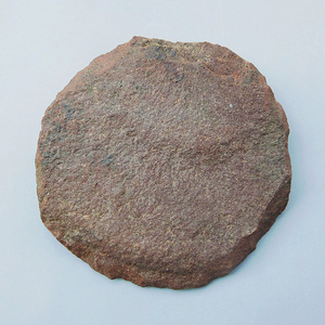 摆件大溪文化老物件古玩收藏新石器时代手工打制工具石饼形器石雕