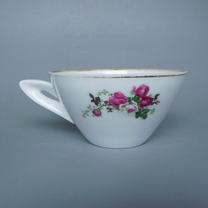 567瓷器茶杯文革醴陵出口创汇陶瓷包老古董红色收藏欧式咖啡茶具