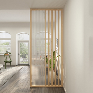 50lzj87916淘宝屏风隔断厕所入户对门卫生间实木条栅客厅玄关免打孔