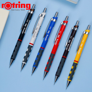 rotring红环Tikky自动铅笔HB黑色0.35 0.5 0.7mm带橡皮活动铅笔专业学生成人绘图美术素描笔