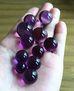 天然紫水晶单珠吊坠干净体珠径10至28毫米紫水晶裸珠男女宝石挂坠