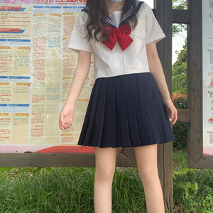 服jk制服裙纯欲白二本基础款原创日系海军领学生校服套装颜得心88