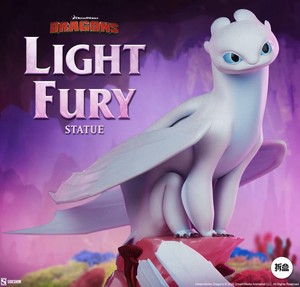 sideshow 驯龙高手 light fury 光煞 200616 无牙仔 雕像