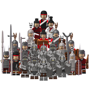 乐高楚汉相争中古骑士第三方儿童刘邦项羽弓兵剑拼插积木人仔玩具