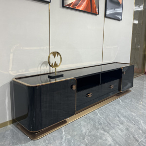 意式轻奢实木电视柜客厅整装宾利家具别墅套房烤漆落地柜视听柜