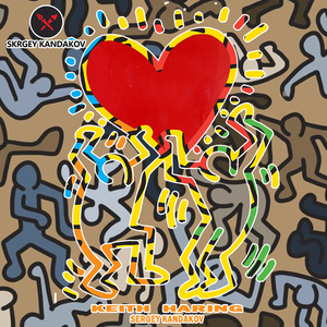 凯斯哈林联名t恤情侣装涂鸦印花keith haring衣服女潮ins短袖男
