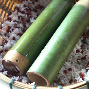 新鲜现做粽子竹筒天然竹筒蒸饭筒商用竹筒粽子的竹筒家用粽子模具