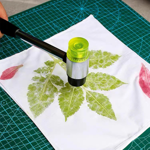 植物敲拓染工具锤子幼儿园专用木质拓染锤拓印锤鹅暖石敲树叶花瓣