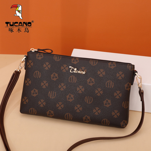 啄木鸟包包女秋2021新款时尚斜挎小包中年妈妈大容量手拿零钱包潮