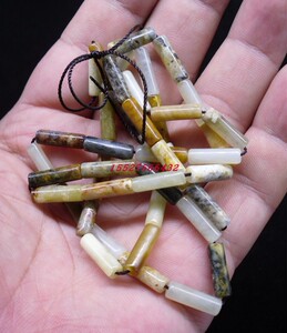 玉链友华玉玩古董收藏玉石老玉高古玉颈饰配饰项链玉管链