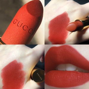 gucci古驰哑光金管口红505 janet rust 洋气枫叶红