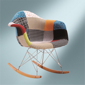 伊姆斯透明水晶摇椅北欧轻奢躺椅网红成人哺乳椅幼儿园休闲摇摆椅