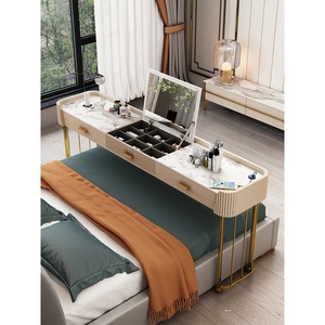 跨床桌轻奢可移动床上懒人桌卧室床尾长条桌电脑桌网红床边书桌子