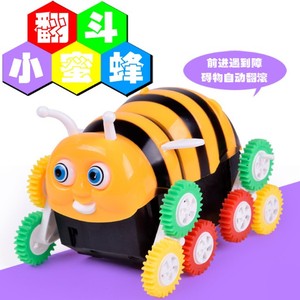 小蜜蜂翻斗车新款特技电动玩具车自动翻转儿童玩具批 发地摊货源