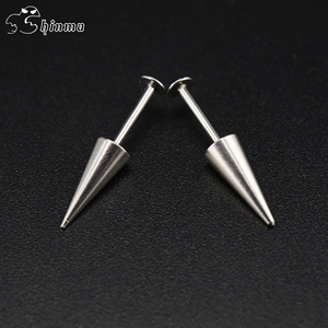 2mm超大恶魔钉箭头尖锥钛钢唇钉欧美朋克复古穿刺饰品