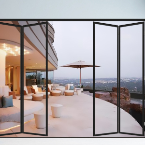 极窄折叠门推拉门开放式厨房吊轨长虹玻璃门客厅阳台铝合金隔断门