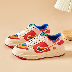 厚底板鞋女2022新款aj彩虹鸳鸯鞋网红ins潮复古欧洲站百搭运动鞋