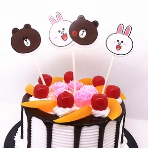 烘焙装饰插件布朗情侣熊可妮兔莎莉鸡玩偶生日用品蛋糕插件配件