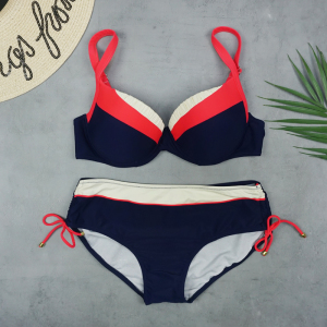 双肩大胸大码加肥胖妹妹钢托性感显瘦分体比基尼欧美bikini女泳衣