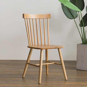 欧式小户型实木凳子北欧家用椅子简约梳妆台化妆椅现代原木温莎椅