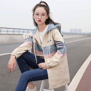 中学生春秋外套女2022春季新款少女初中生女孩中长款韩版宽松风衣