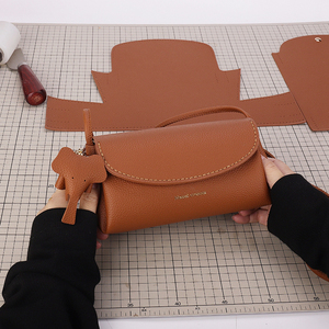 今年流行软皮包diy手工编织包包自制材料包手缝单肩包小象斜挎包