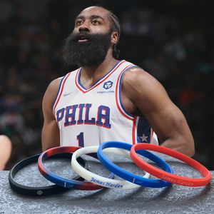 哈登76人手环细款篮球星1号james harden腕带情侣同款球迷礼物潮