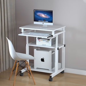 可移动床边电脑台式桌家用打印机一体桌迷你懒人升降小户型电脑桌