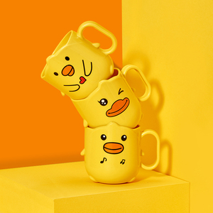 欶口杯溂口杯口中 杯潄漱口刷牙洗簌速嘴杯孰槊朔塑所料儿童杯子