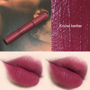 【现货】韩国3ce唇釉雾面丝绒紫罗兰灰调紫know better秋冬梅子色