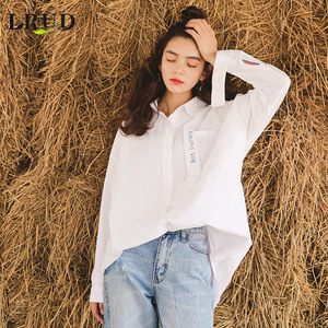 LRUD白色衬衫女2019春装新款韩版长袖宽松学生很仙的上衣