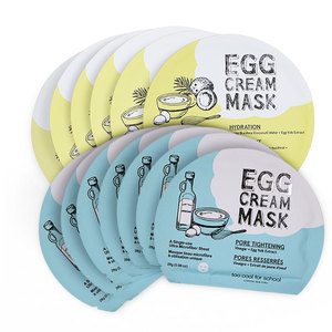 too cool for school涂酷柔滑鸡蛋面膜补水提拉紧致eggcream mask