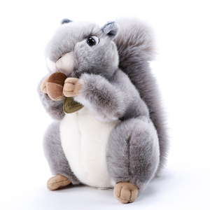 仿真动物松鼠毛绒玩具可爱小松鼠娃娃公仔儿童宝宝生日礼物女布偶