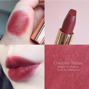 经典吻痕色~ct 哑光唇釉口红 walk of no shame 优雅复古豆沙色
