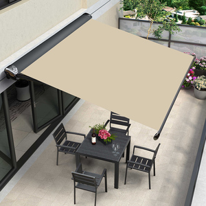 紫叶电动伸缩遮阳棚阳台家用防晒遮阳篷户外庭院折叠伸缩式遮雨棚