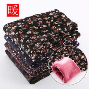 中老年女棉裤妈妈高腰薄款加绒保暖裤加肥加大婆婆裤中厚款棉裤