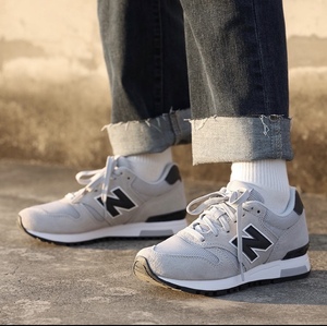 New Balance 565 复古休闲 防滑耐磨 跑鞋 Grey/Black 狼灰/黑色