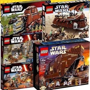 乐高星球大战贾巴航行舰7662联合运输坦克沙漠爬行者沙垒飞船玩具