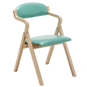 简约曲木扶手折叠椅子便捷北欧实木家用拆洗靠背椅休闲现代办公椅