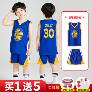 儿童篮球服套装夏季男女童训练服运动背心表演服套装库里球衣定制