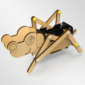 科技小制作电动狗diy材料木质机械拼装科学发明儿童手工自制玩具