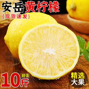 四川安岳黄柠檬10斤装新鲜水果奶茶店专用一级香水甜柠檬皮薄无籽