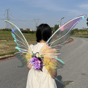 会动的电动花仙子精灵蝴蝶翅膀遥控